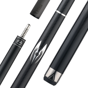 Poison Maelith Pool Cue with Carbon Fiber Shaft - Black/Black - No Wrap